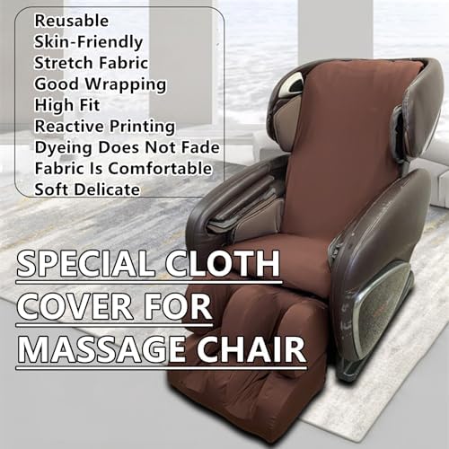 Massage Chair Cover - Full Body Shiatsu Dust Protection, Zero Gravity Recliner Covers, Washable Stretch Fabric Universal Slipcovers, Black