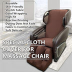 Massage Chair Cover - Full Body Shiatsu Zero Gravity Recliner Dust Protection Covers, Washable Stretch Fabric Universal Slipcovers, Black, Body+Foot