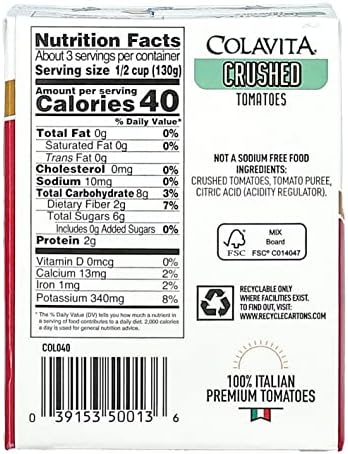 Colavita Recart Tomatoes - Crushed, 13.76 Ounce (Pack of 16)