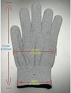 Conductive Gloves Faraday Cage Anti-Radiation RF Shielding Protection for Hands and Wrists Use with Touch Screens, Keyboards 1 pair