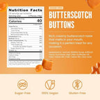 Sugar Free Butterscotch Hard Candy,Bulk Individually Wrapped - Gluten Free Keto Friendly - 1 lb by nuts n more