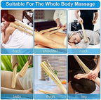 2PCS Bamboo Massage Sticks,Bamboo Therapy Massage Body Tool for Relax Muscles (2)
