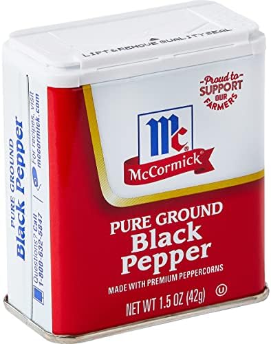 McCormick Pure Ground Black Pepper, 1.5 oz (Pack of 12)