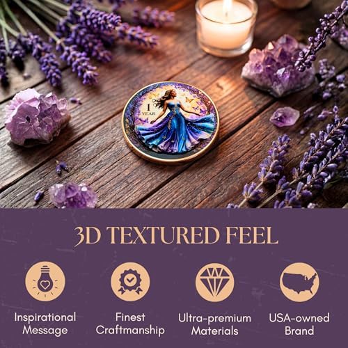 MilestoneMint Butterfly Woman’s 1 Year Sobriety Chips – Sobriety Gifts, AA Medallions, Sober Coins AA Tokens, Anniversary Gift for Her – Serenity Prayer 3D Raised Metal w/Textured Feel, Capsule, Card