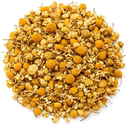 German Chamomile Flowers (Matricaria Recutita) - 6 Oz - Pure Dried Herb for Tea, Relaxation & Wellness. All-Natural, Non-GMO.