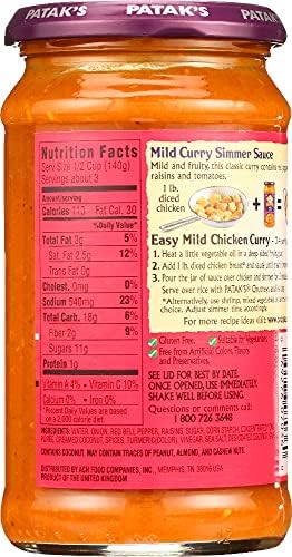 PATAKS Mild Curry Sauce, 14.5 OZ