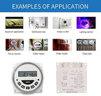 Timer Digital Switch Programmable 7-Day - Nopwer Pool Gate Sprinkler Light Control Heavy Duty Electrical 120V