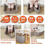 Foldable Electric Space Heater Under Desk, All-arounded Electric Leg Warmer Heated Knee Blanket Foot Warmer for Home and Office, 3 Temperature Settings and Timer, Overheat & Tip-Over Protection