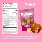GoNanas Original Oat Flour Banana Bread Mix, Suitable for Plant Based Vegan Diets, Gluten Free Dairy Free Snacks, Healthy Snacks For Adults, Muffin Mix, Nut Free, Cupcakes Dessert, NON-GMO, 1pk