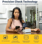 A&D Medical Precision Check BP Monitor, Home Use with Bluetooth UA-810BLE – Wide-Range Cuff (8.6-16.5"), 2 Users, Backlit LCD, Illuminated Buttons, iOS & Android Compatible, AC Adapter & Carrying Bag