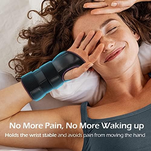 FREETOO Wrist Brace for Carpal Tunnel Relief Night Support, Maximum Support Hand Brace with 3 Stays for Women Men, Wrist Support Splint for Right Hands for Tendonitis,Arthritis,Sprains (Right, S/M)
