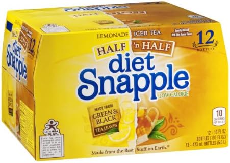 Snapple Diet Half 'n Half Tea, 16 Ounce (12 Bottles)