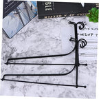 STOBAZA 2pcs Black Wrought Iron Plate Display Stand Decorative Dish Rack for Home for Showcasing Plates Photos and Crafts Desktop