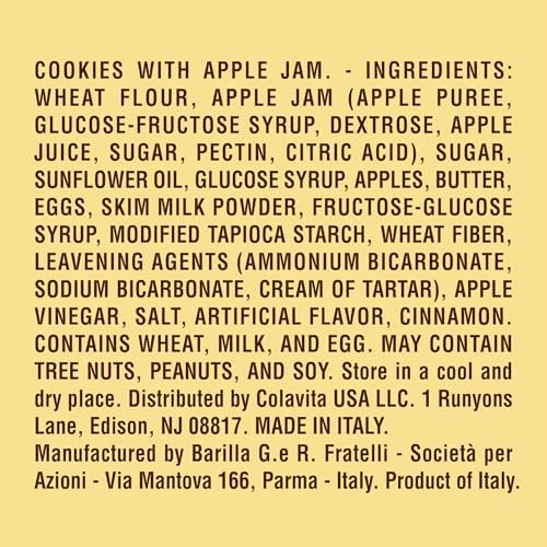 Mulino Bianco Cuor di Mela 8.82oz (250g) – Authentic Italian Biscuits with Apple Filling – Perfect Snack or Breakfast Treat – Made with Natural Ingredients and No Palm Oil