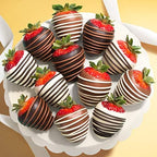 Chocolate Covered Strawberries, 12 Dark/Milk/White Delight