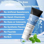 Remineralizing Toothpaste，Hydroxi Fluoride Free Nano Hydroxyapatite Toothpaste for Remineralizing Enamel & Sensitive Relief, SLS-Free, Natural Peppermint, 4.23oz(1pcs)