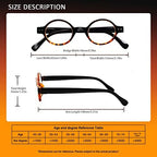 JOSCHOO 5 Pack Retro Round Reading Glasses Mini Small Comfortable Readers for Women Men (5 Mix-2, 1.0)