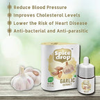 Spice Drop Pure Garlic Extract - Salad Dressing, Seasoning, Cooking, Baking, Dips | Premium Quality & High Aroma | Whole Garlic Pods Extract | No Added Color or Preservative | 0.17 Oz (Pack of 1)