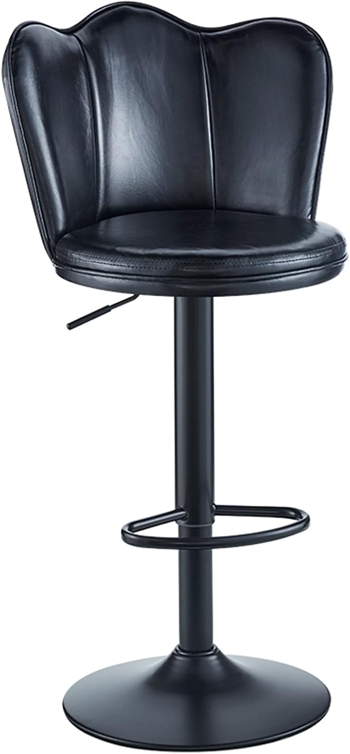 Bar Stool Bar Stool Swivel Stools Modern Rotating Dining Chair with Backrest Sponge Cushion Practical Pedal Barstool, Adjustable Handle 60-80cmr:Yellow Every Family