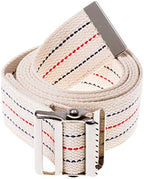 COW&COW Transfer and Gait Belt with Metal Buckle - Transfer Walking and Standing Assist Aid For Caregiver Nurse Therapist 2 inches (Beige with Stripes, 60")