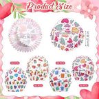 200 Pcs Cute Cupcake Liners, Colorful Heart & Candy Baking Cups, Standard Sweet Love Muffin Liners for Kids Adults Birthday Party, Classroom Treats, Baby Shower
