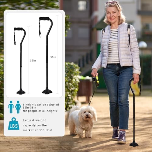 Elegant Walking Cane for Women, Foldable & Adjustable Cane for Seniors with Self-Standing Tip | Lightweight Mobility Aid for Stability & Balance Support