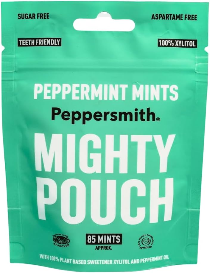 Peppersmith 100% Xylitol Mints Peppermint, 50 GR