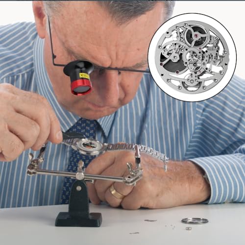 Joyzan Watch Loupe, 20X Watchmaker Loupe Magnifying Glass Lens Monocular Magnifier Repairing Maintenance Eye Loops Portable Experimental Tool for Watchmakers Inspection Metal Jeweler Textile Circuit
