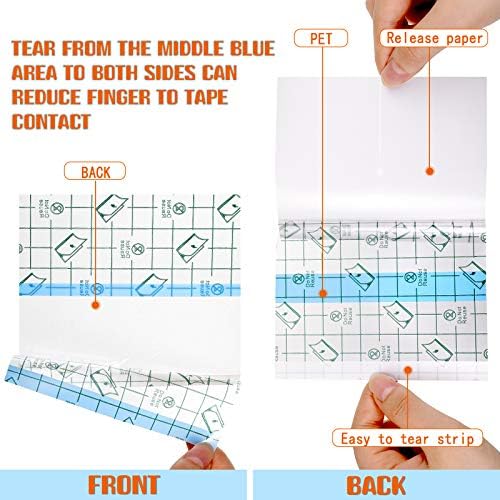 Transparent Dressing Adhesive Bandage Waterproof Clear Adhesive Bandages Stretch Tape for Tattoos Swimming (3.94 Inch x 5.47 Yard)