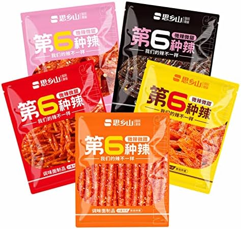 Handmade Latiao Spicy Strips Gift Pack, Instant Classic Slightly Spicy and Sweet Flavor Chinese Special Snack Food, Ready to eat Spicy Snacks, Nostalgia Spicy Stick Small Gluten, Vegan (30 bags)