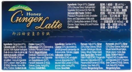 Gold Kili Instant Honey Ginger Latte, 7.7-Ounce, 10-Count (Pack of 6)