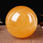 Orange Calcite Crystal Ball - Yellow Honey Calcite Crystal Sphere Meditation Balls for Witchcraft and Decorative Balls, Meditation & Feng Shui Home Decor (40-50mm)