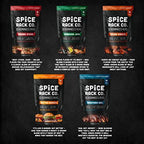 Spice Rack Co. BBQ Seasonings And Rubs - Smoking & Grilling Spices and Seasonings Sets, Grilling Accessories & Smoker Accessories, Unique Fathers Day Gift For Dad, Gifts For Father's Day (5 Pack)