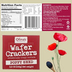Olina's Bakehouse Crackers, Assorted (3-Pack, Poppyseed - Wafer)