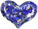 mookaitedecor Set of 5 Lapis Lazuli Heart Shape Pocket Palm Stones, Polished Reiki Stone Love Heart Crystal for Healing Reiki, Jewelry Making, Home Decoration