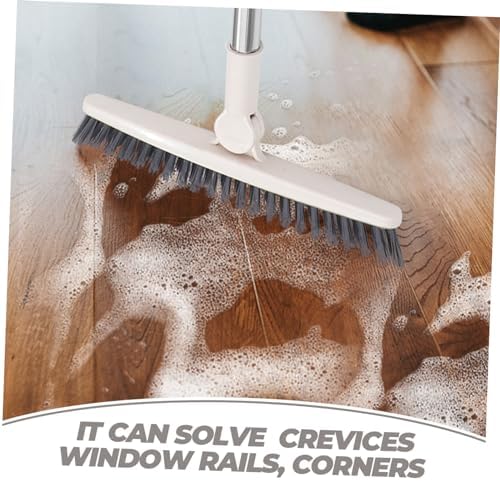 Didiseaon Handle Shower Cleaning Brush Rotating Stiff Bristles for Grout and Corner Cleaning Scrub Tool for Floors and Hard Reach Areas