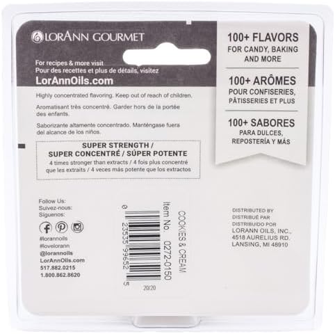 LorAnn Oils Candy & Baking Flavoring .125Oz 2/Pkg-Cookies & Cream