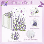 IANFEPH 100PCS Lavender Floral Paper Napkins 3 Ply Disposable Hand Towels for Bathroom Spring Purple Lavender Flowers Guest Napkins Decorative Dinner Napkin for Wedding Anniversary Birthday Tea Party