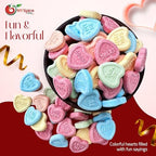 NY Spice Shop Conversation Hearts Candy - 1 Pound Heart Shaped Sweet Tarts Bulk - Ideal for Goodie Bags, Candy Bowls, Romantic Party Treats & Sweet Gifts for Loved Ones