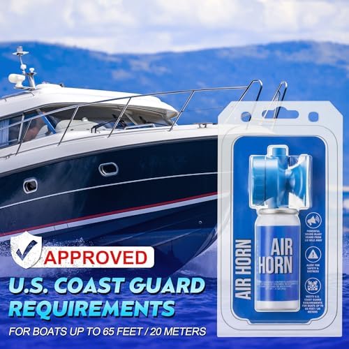 Saillong 1.4oz Marine Boat Air Horn, Loud Air Horns for Safety, Mini Small Blow Fog Bear Horn, Meet Coast Guard, Emergency Use for Marine Boating Sporting Events Outdoor Alarm