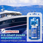 Saillong 1.4oz Marine Boat Air Horn, Loud Air Horns for Safety, Mini Small Blow Fog Bear Horn, Meet Coast Guard, Emergency Use for Marine Boating Sporting Events Outdoor Alarm