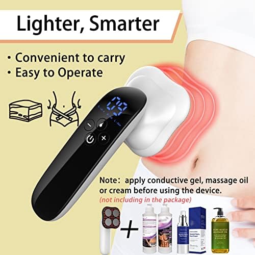 CXGRISE 2023 Upgraded Body Massager Skin Tightening Machine for Belly Thigh Hip Leg (Light White)…