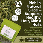Biokoma Organic Horsetail Herb Tea 50g (Shavegrass) – Supports Healthy Hair, Skin and Nails – USDA Certified Organic Loose Dried Leaves in Resealable Pouch, No Additives, Kosher