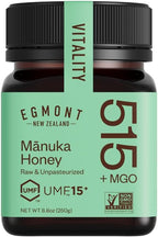 EGMONT HONEY Manuka Honey MGO 515+ UMF 15+ – NON-GMO, Kosher, Recycled plastic jar, Traceable 100% Pure Authentic New Zealand Honey 8.8oz (250g)