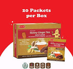 Pocas Honey Ginger Instant Tea Powder, Date Flavor 2-Pack, Ginger Extract & Real Honey, Caffeine-Free Tea, 20 Packets per Box