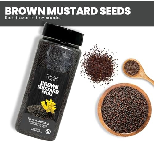 Fresh Finest Brown Mustard Seeds Whole - 550G (19.40oz)