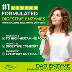 DAO Enzyme (Diamine Oxidase) - Digestive Enzymes for Women & Men - 30,000 HDU - Gut Health Supplements - Digestive Health Histamine Support - Enzymes for Digestion - 60 Capsules