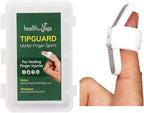 SoulGenie HealthAndYoga™ TipGuard Bendable Finger Splint for Mallet Finger Deformity -Post-Surgical Care- Adjustable Straightener -Trigger Finger Brace - 2 Sizes Set