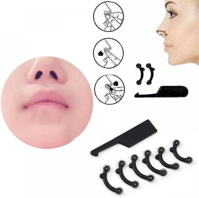 3Pairs/Set Beauty Nose Up Lifting Bridge Shaper Massage Tool No Pain Nose Shaping Clip Women Girl Massager