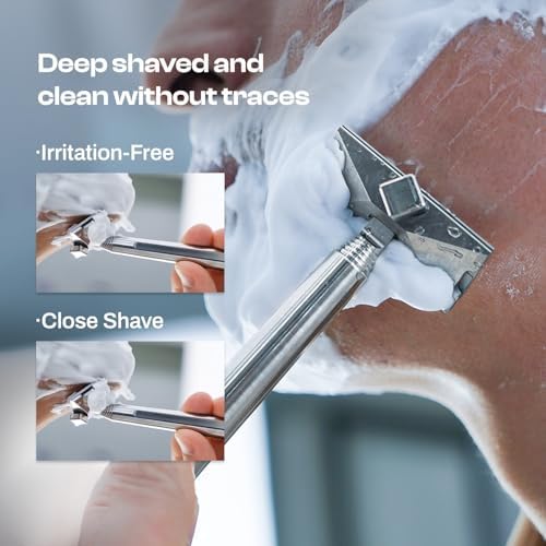 TiGlide S1: Unparalleled Single-edge Titanium Razor, Single Edge with Stand, Lightweight 75g, Irritation-Free Wet Shave for Men, Rust-Proof Ergonomic Shaving Razor for Beginners Adult Titanium